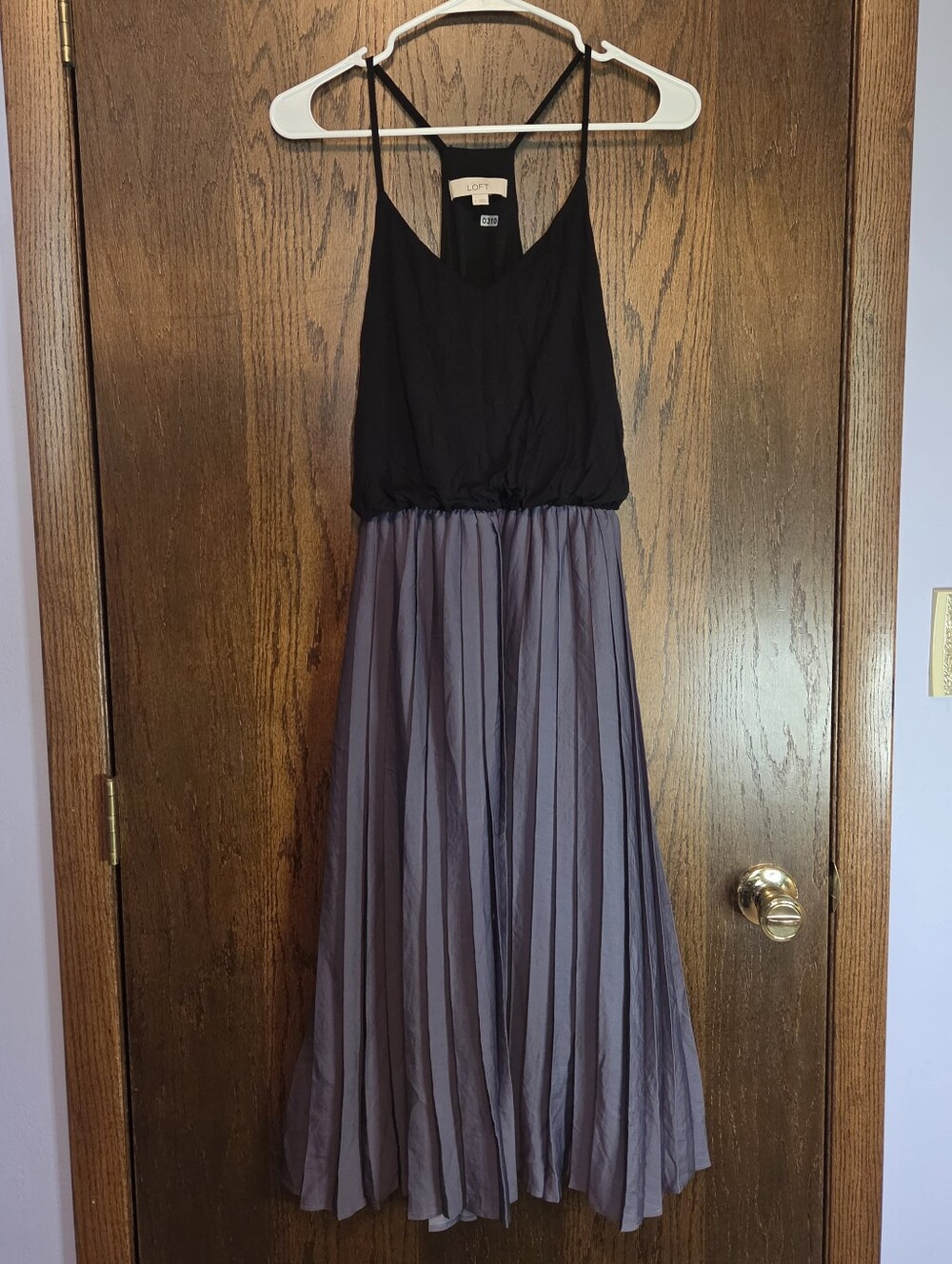 LOFT Pleated Maxi Dress